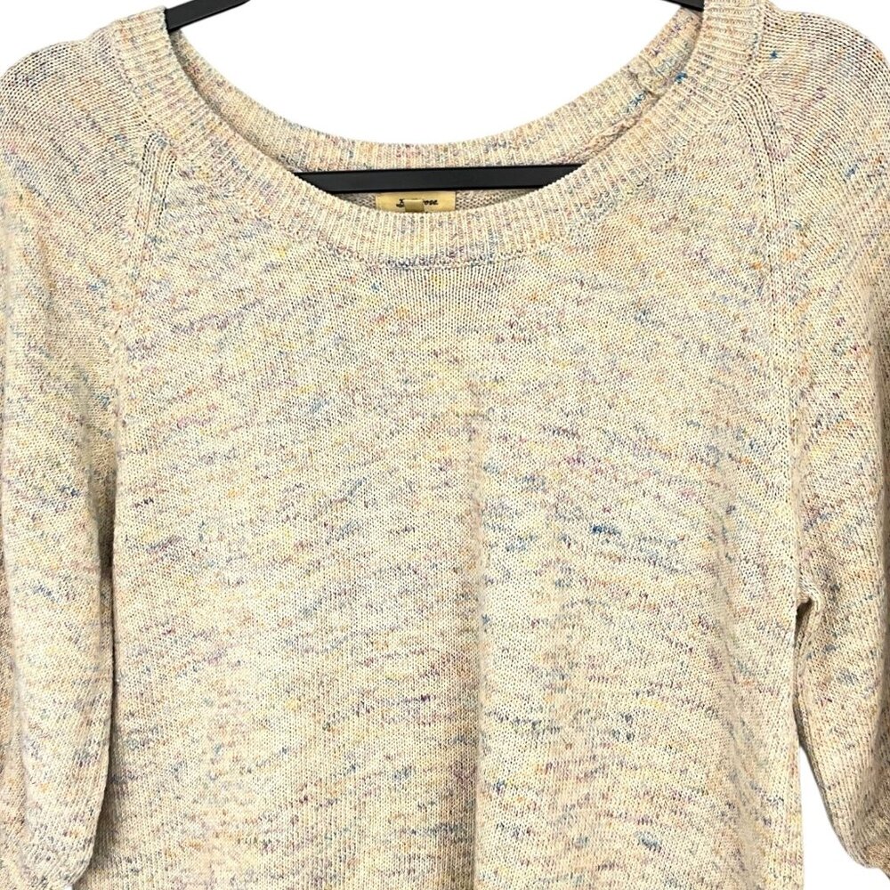 Bellerose Avogy Sweater Womens Small Beige Cotton Acrylic Linen Knit Pullover - Picture 2 of 12